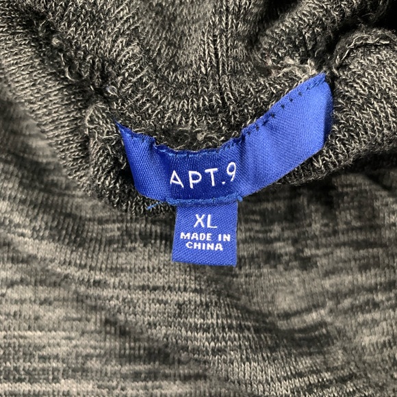 Sweater Dress NWOT Size XL Bk Grey Rayon Polyester Cowl Neck Apt. 9 Long… - Picture 10 of 12